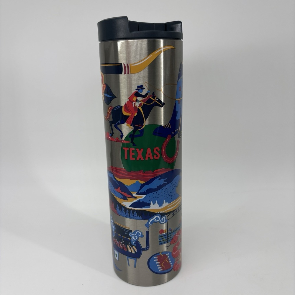 STARBUCKS TEXAS Discovery Series Stainless Steel Tumbler 16oz Screw Lid